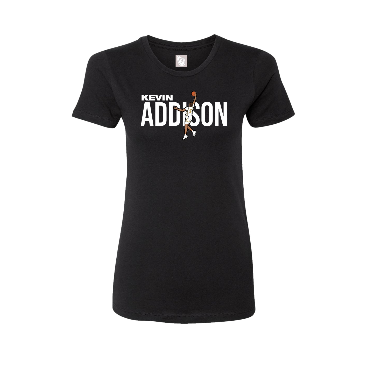 Fitted Women's Tee — Player Name in Black