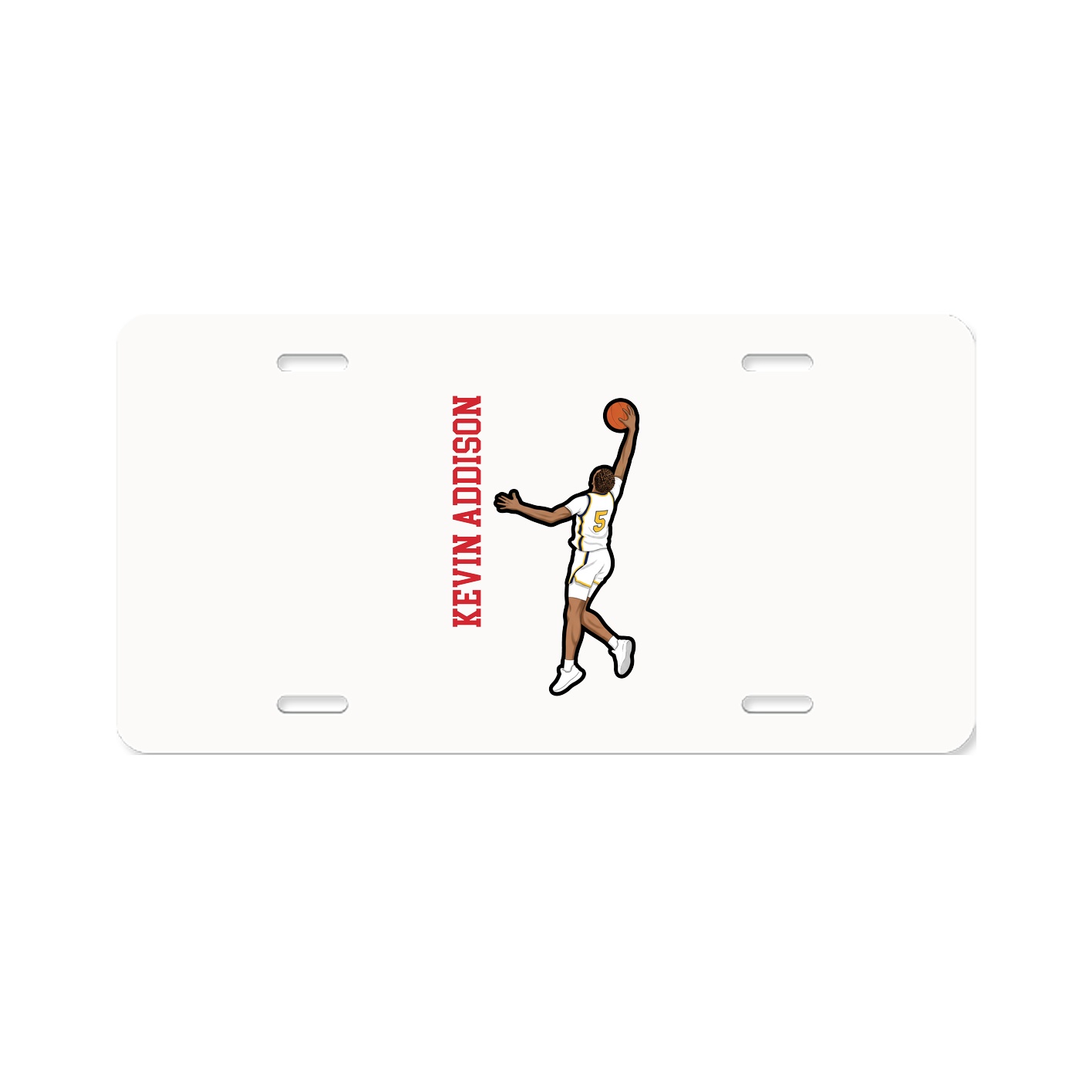 License Plate — Name Vertical in Classic