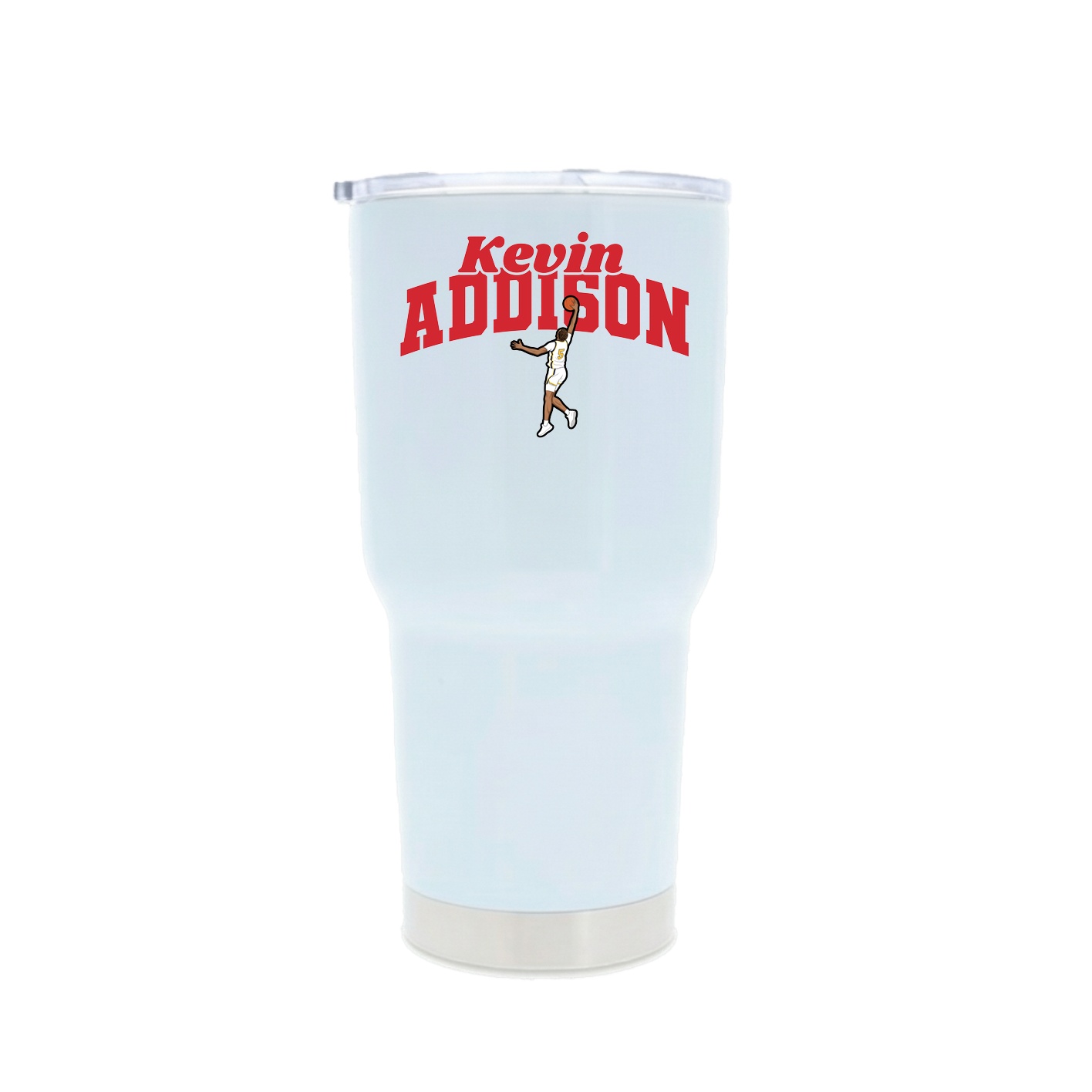 30oz Stainless Steel Tumbler — Signature Arch in White