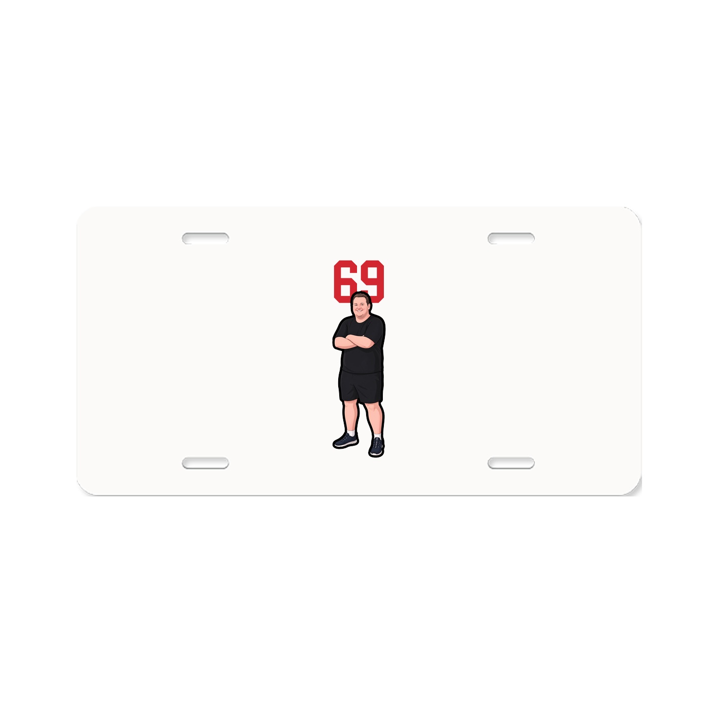 License Plate — Number Top in Classic