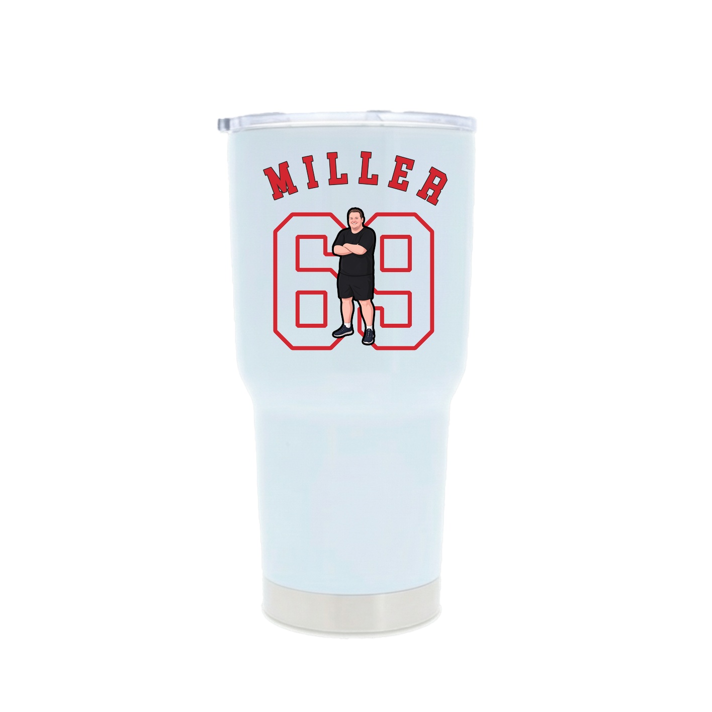 30oz Stainless Steel Tumbler — Shirsey Arch in White