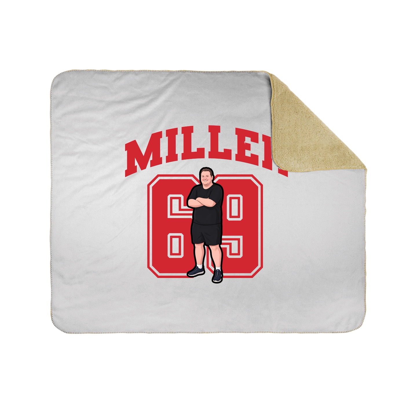 Throw Blanket — Number in White