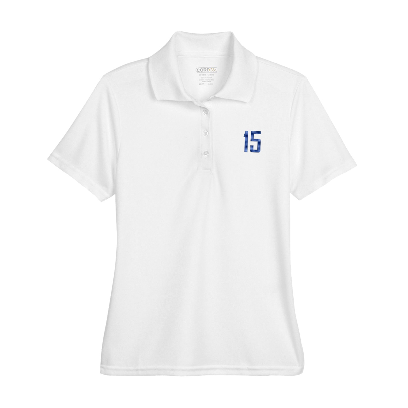 Womens Performance Polo — Front Shirsy in White