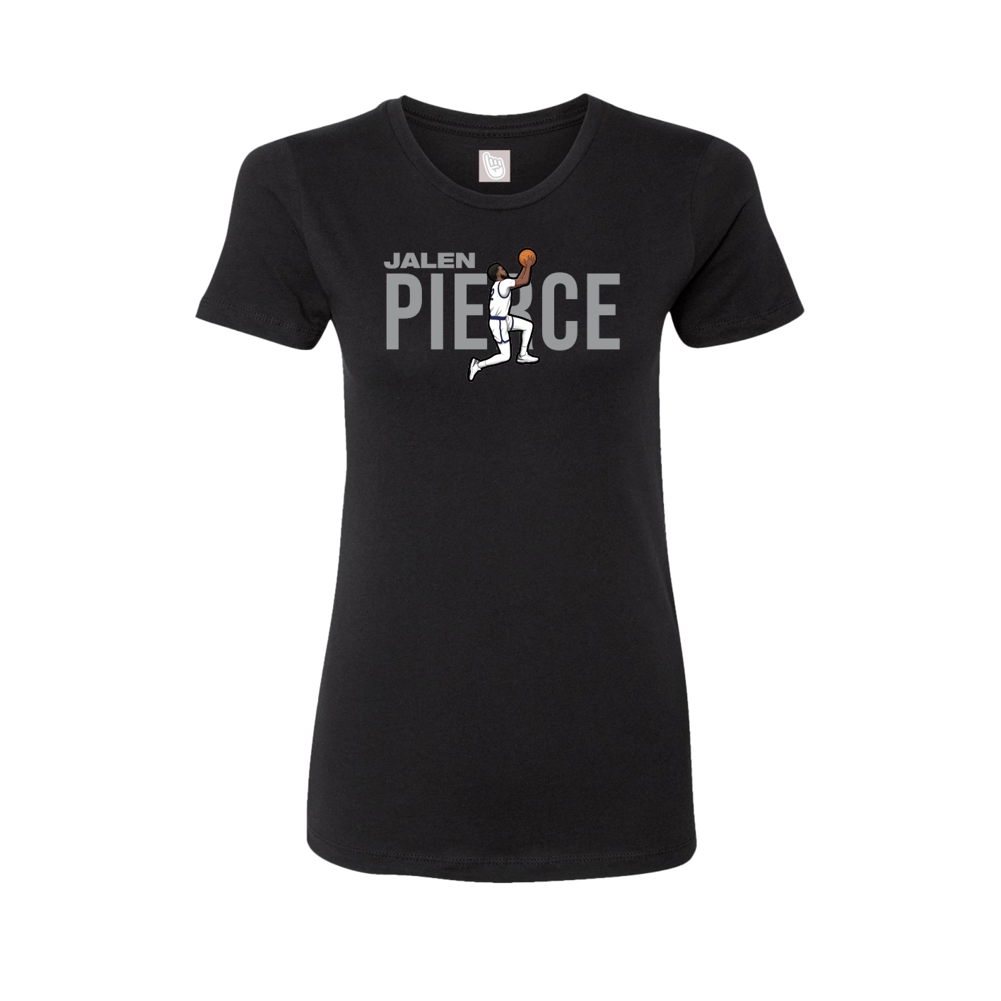Fitted Women's Tee — Player Name in Black