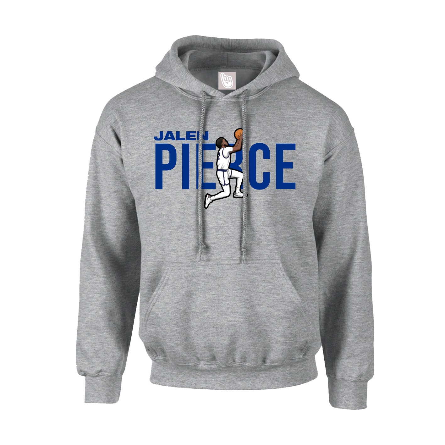 Hoodie — Player Name in Grey