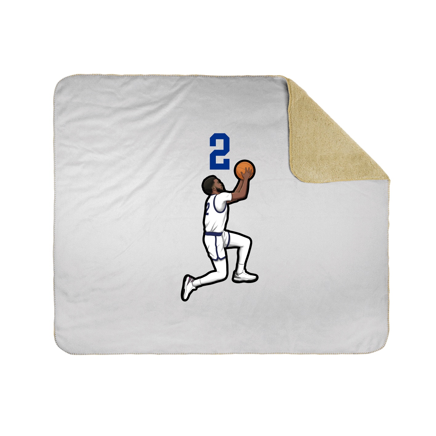 Throw Blanket — Number Top in White