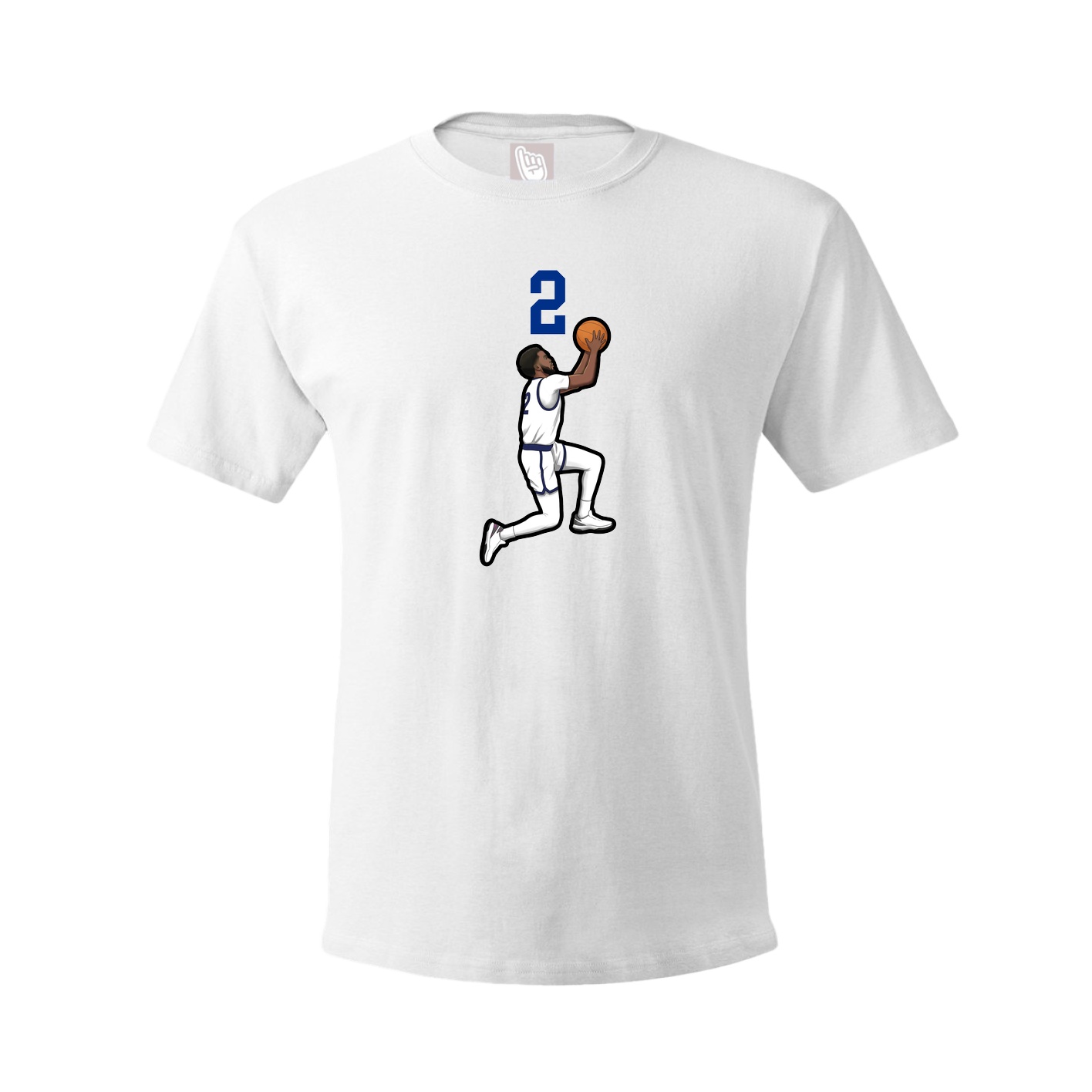 Youth Tee — Number Top in White