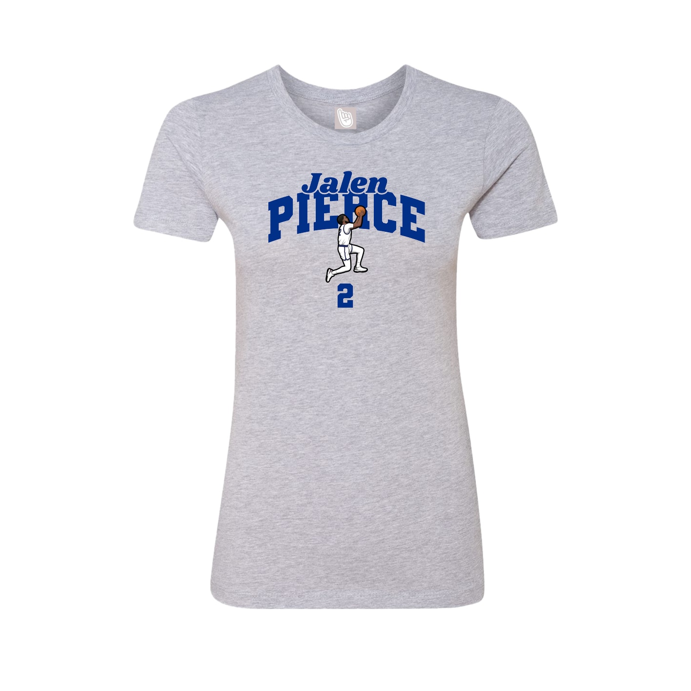 Fitted Women's Tee — Signature Arch in Grey