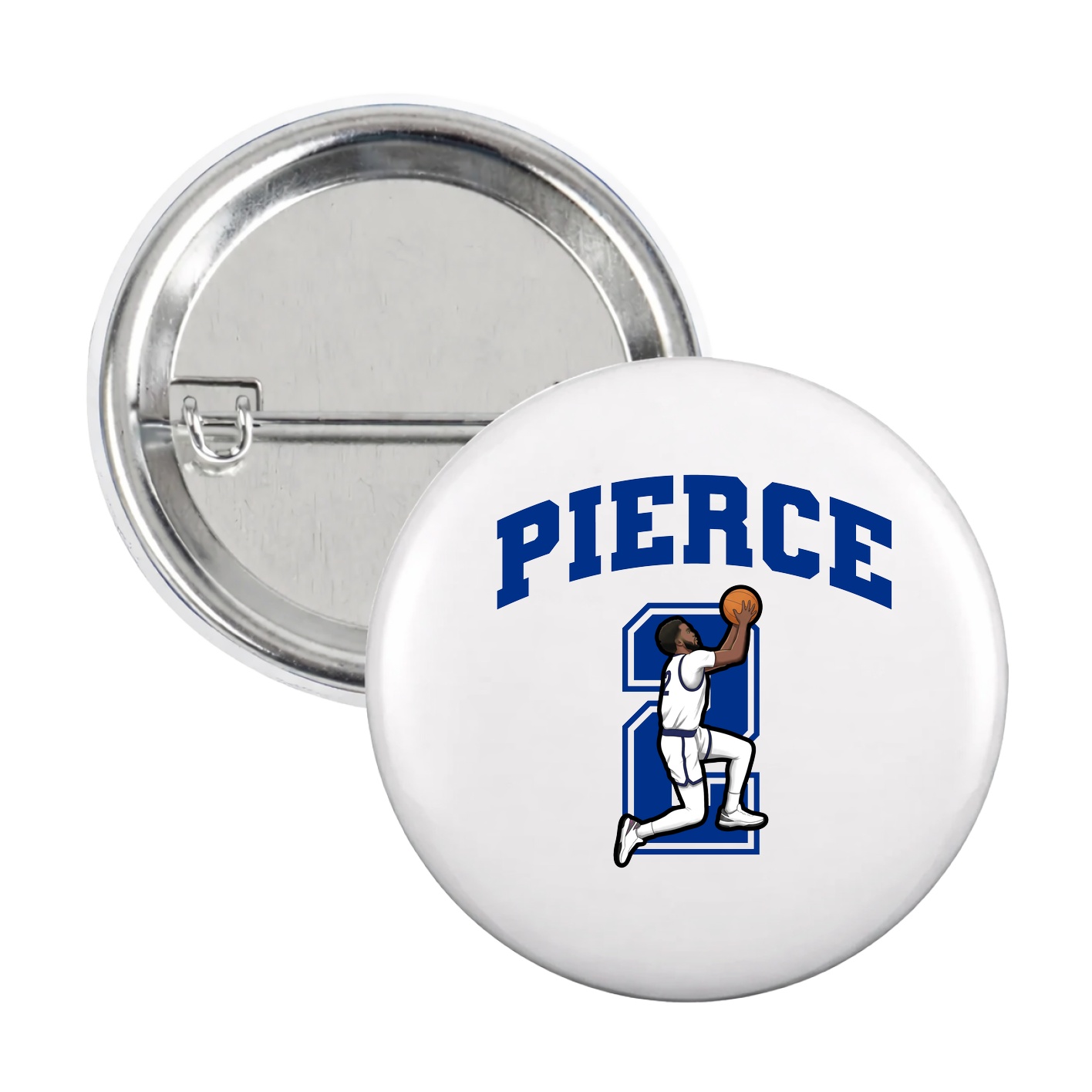 Game Day Button — Number in White