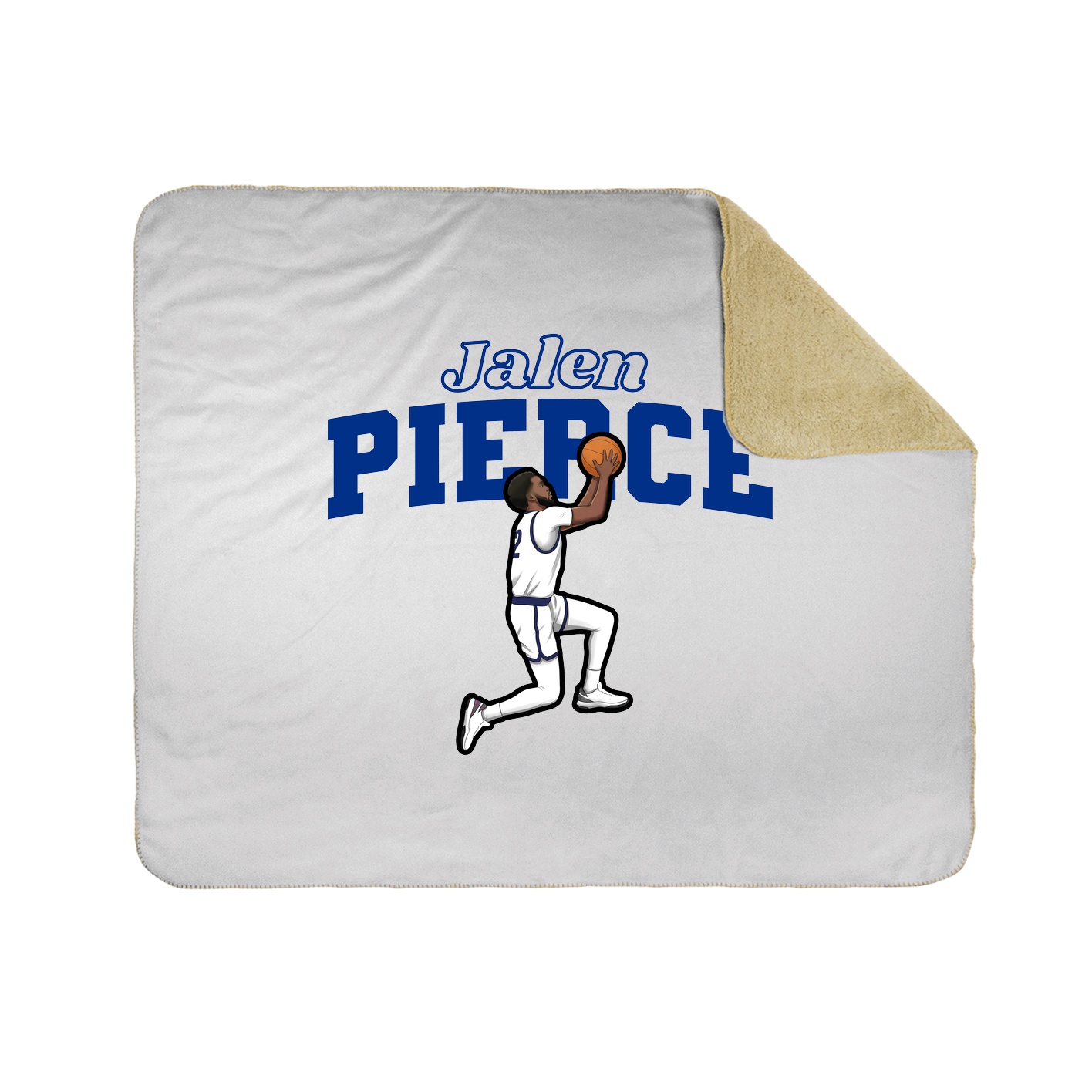 Throw Blanket — Name Arch in White