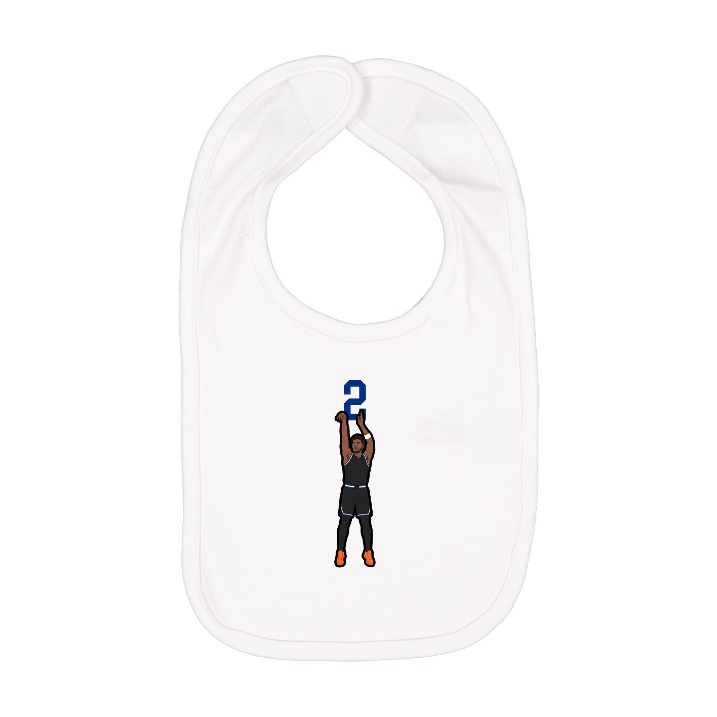 Infant Bib — Number Top in White