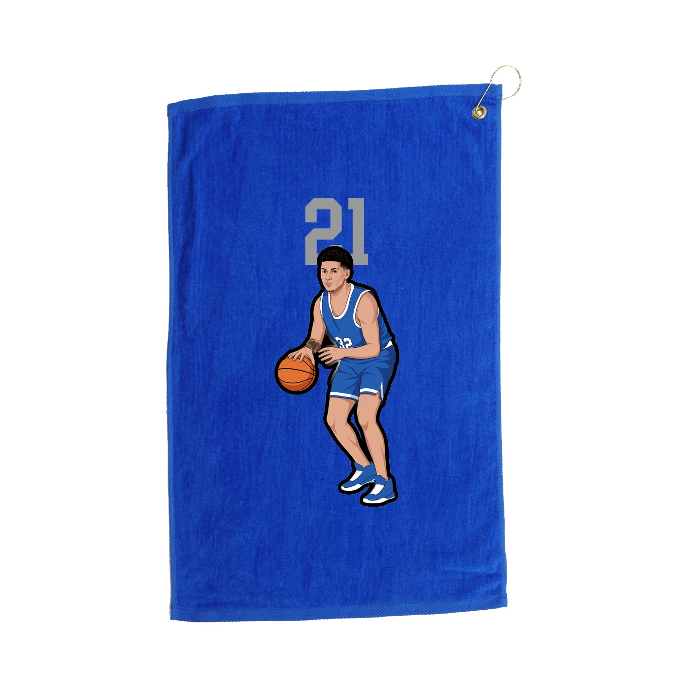 Golf Towel — Number Top in Royal
