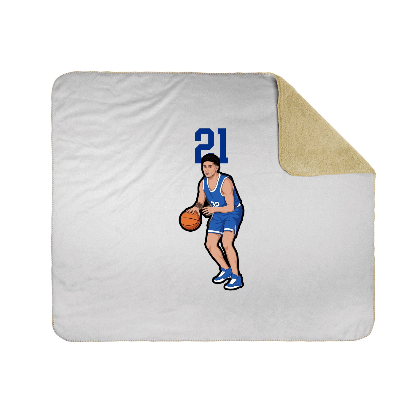 Throw Blanket — Number Top in White