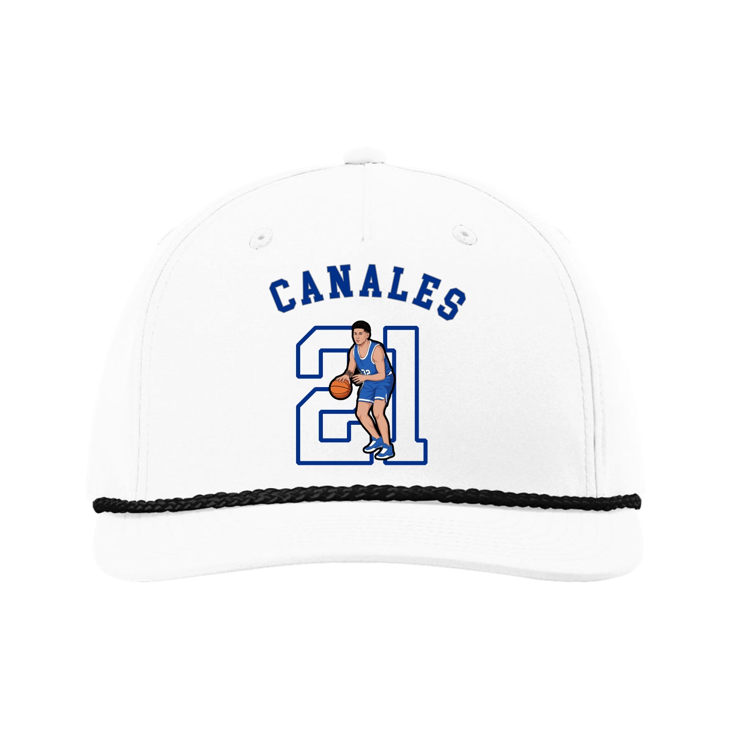 Five-Panel Classic Rope Cap — Shirsey Arch in White