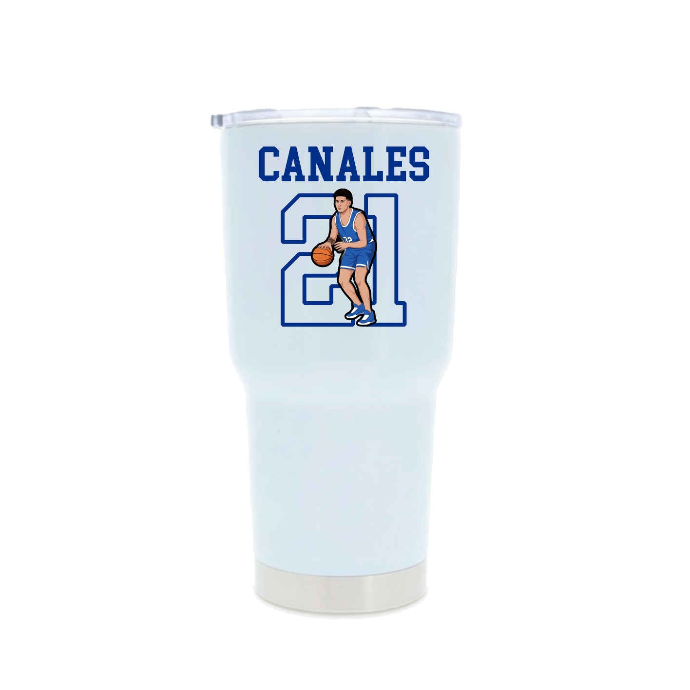 30oz Stainless Steel Tumbler — Shirsey in White
