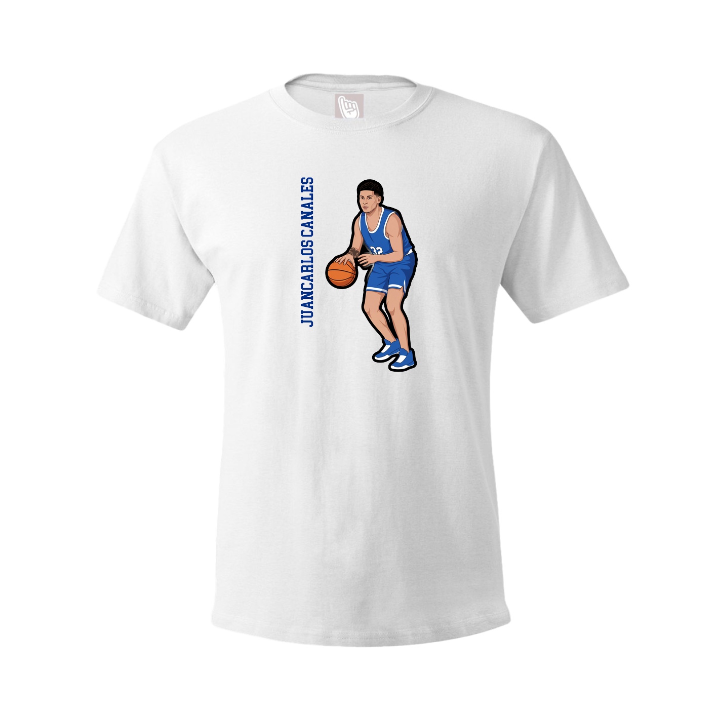 Youth Tee — Name Vertical in White