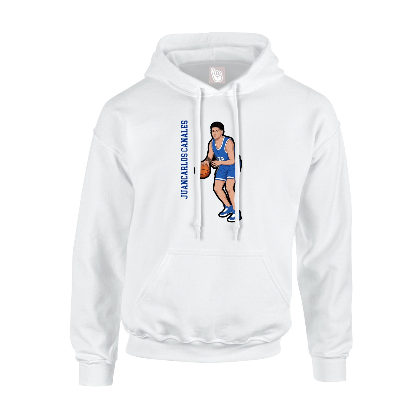 Hoodie — Name Vertical in White