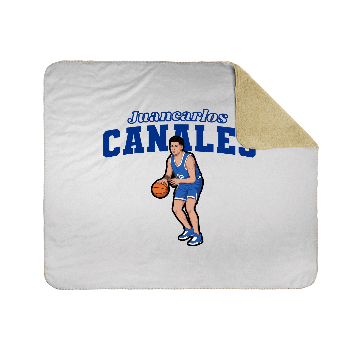 Throw Blanket — Name Arch in White