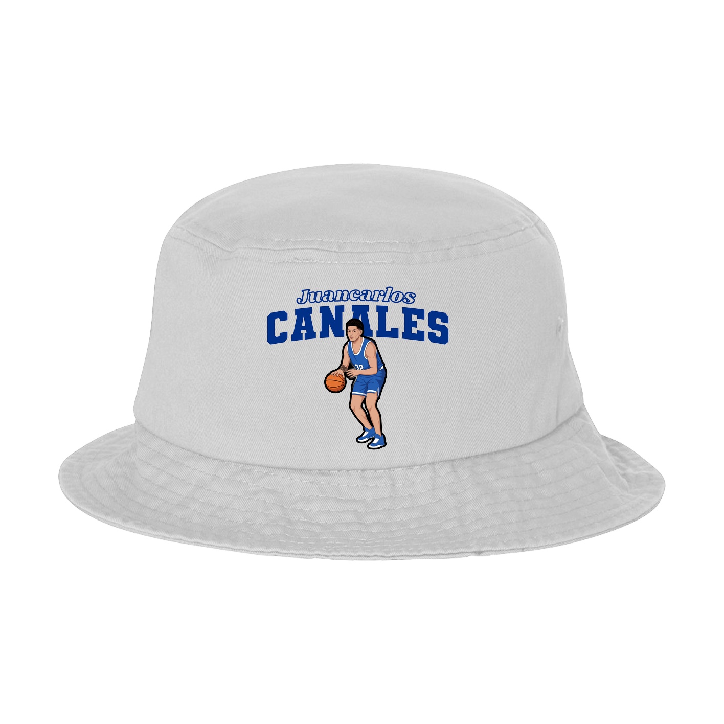 Bucket Cap — Name Arch in White