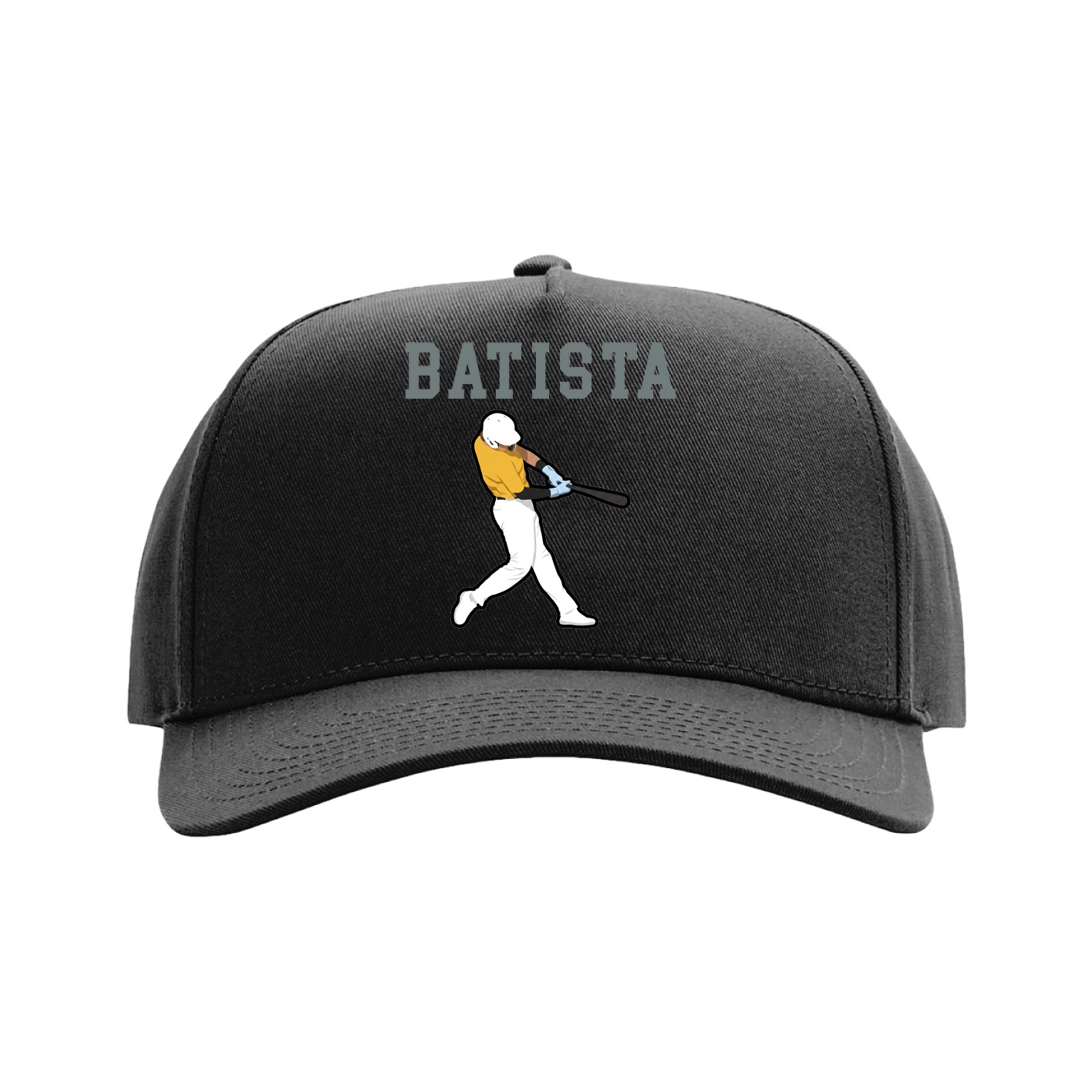 Full Fabric Five-Panel Champ Cap — Shirsey in Black