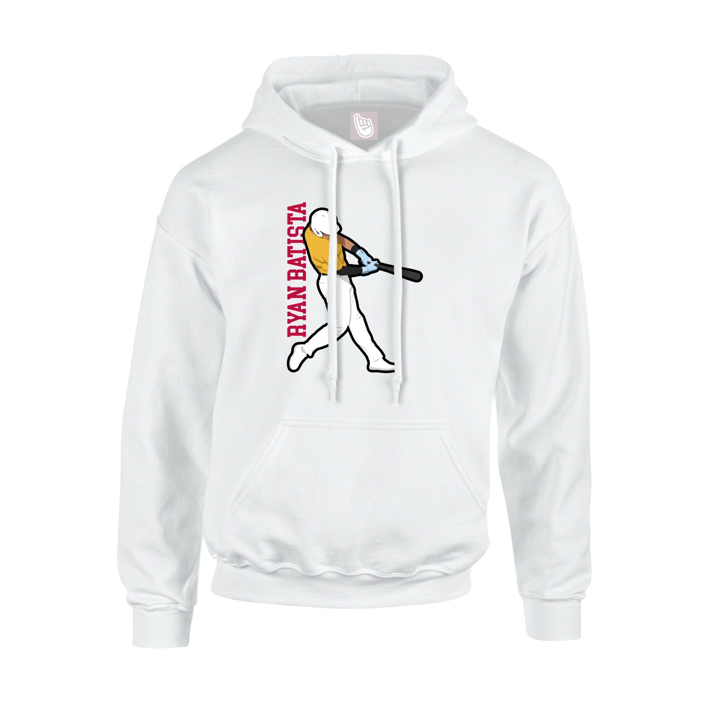 Youth Hoodie — Name Vertical in White