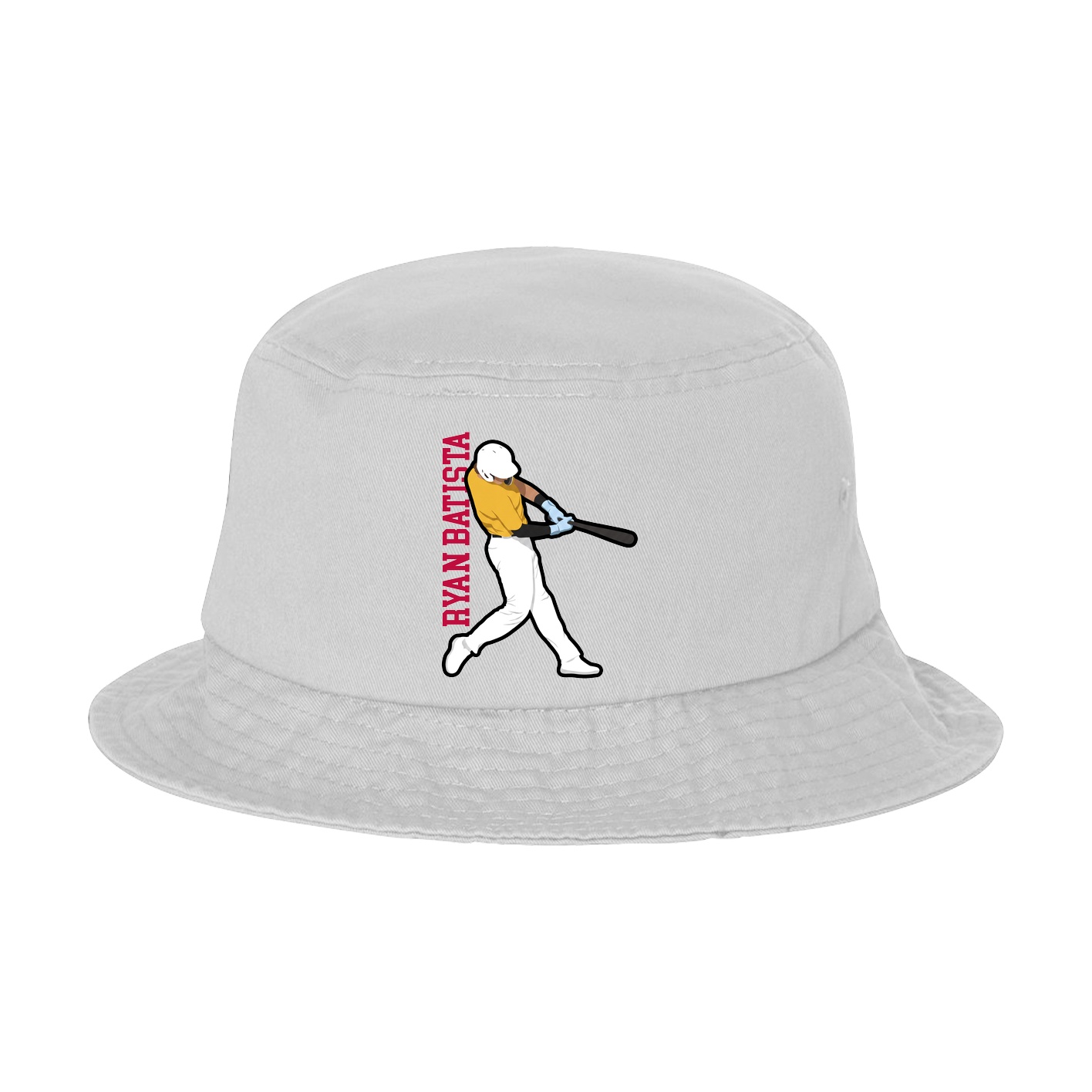 Bucket Cap — Name Vertical in White