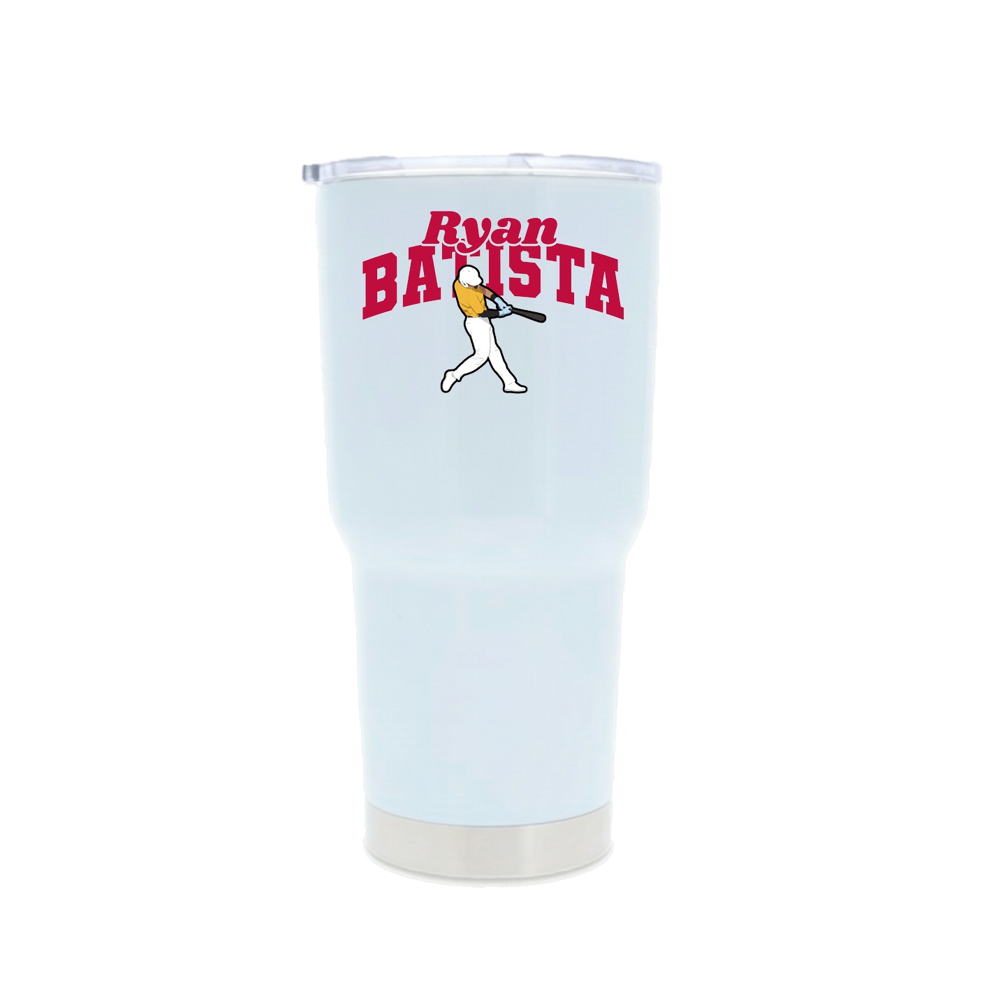 30oz Stainless Steel Tumbler — Signature Arch in White
