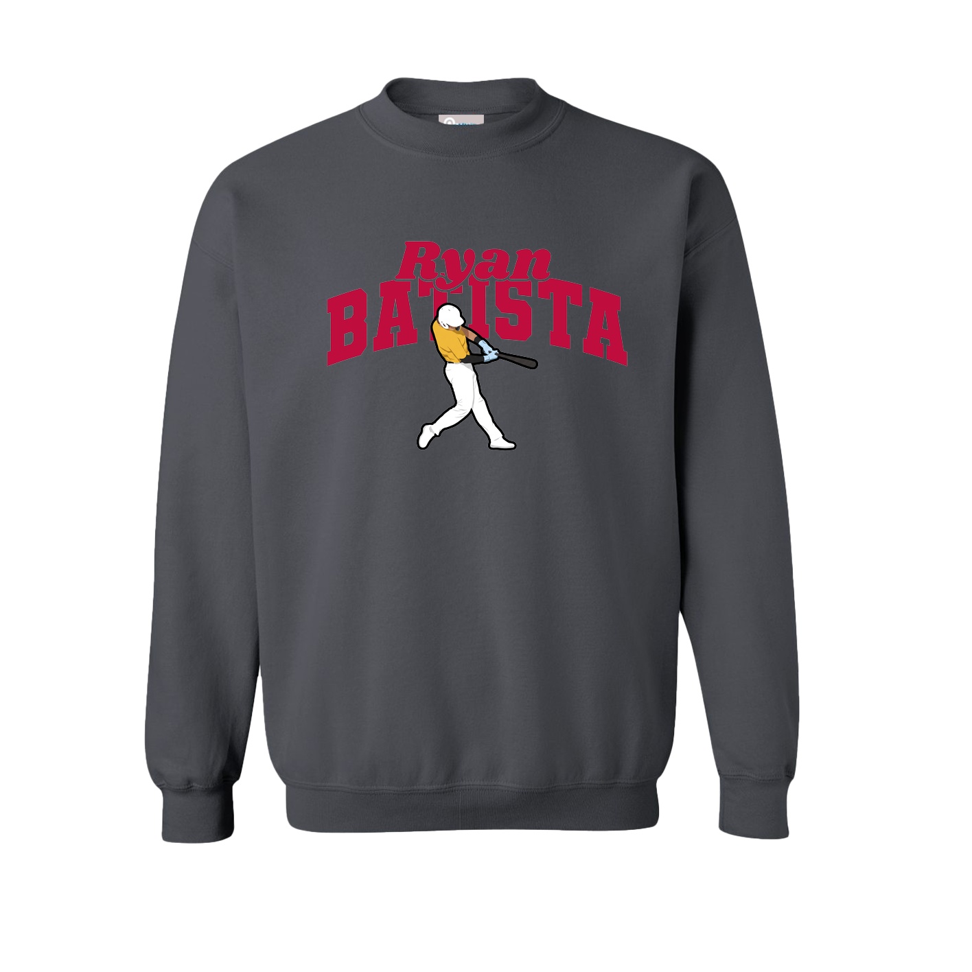 Fleece Crew — Signature Arch in Grey