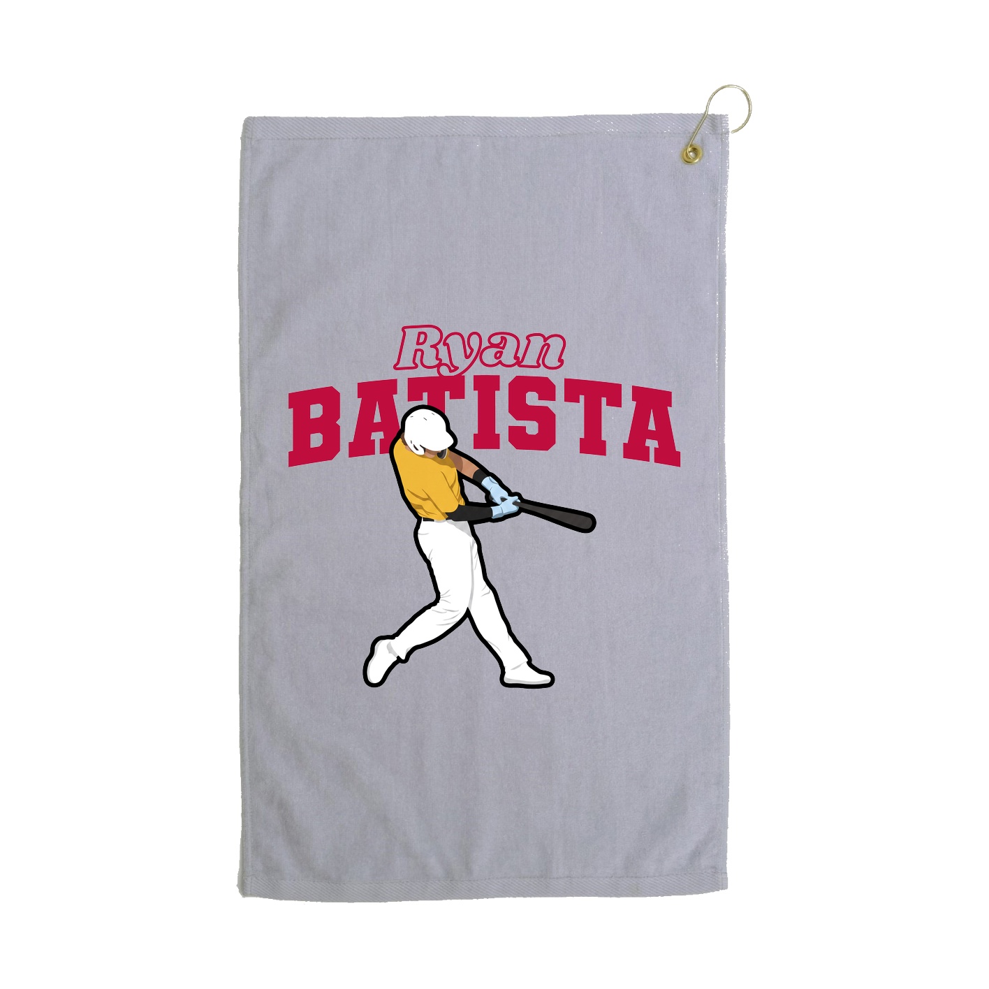 Golf Towel — Name Arch in Grey