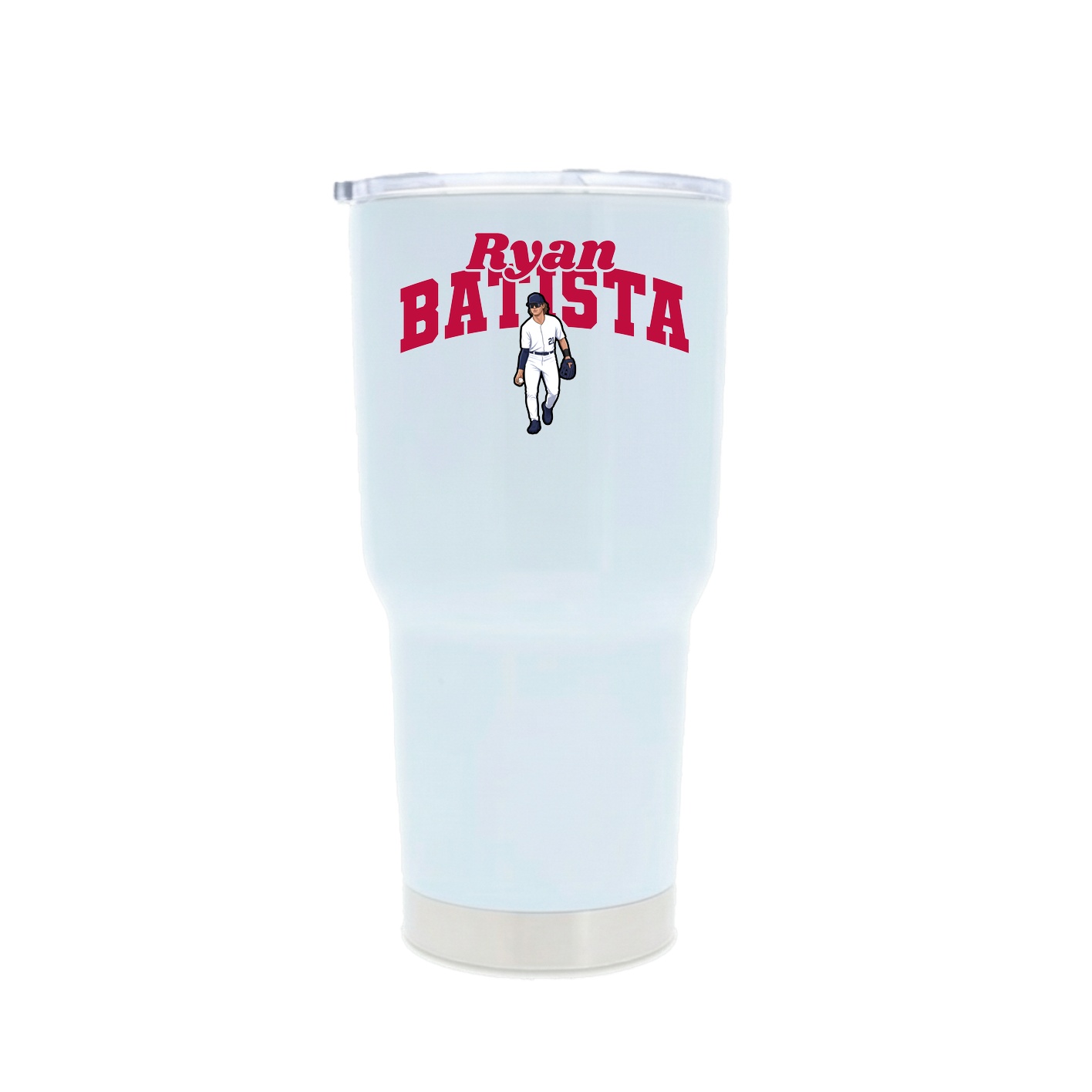 30oz Stainless Steel Tumbler — Signature Arch in White