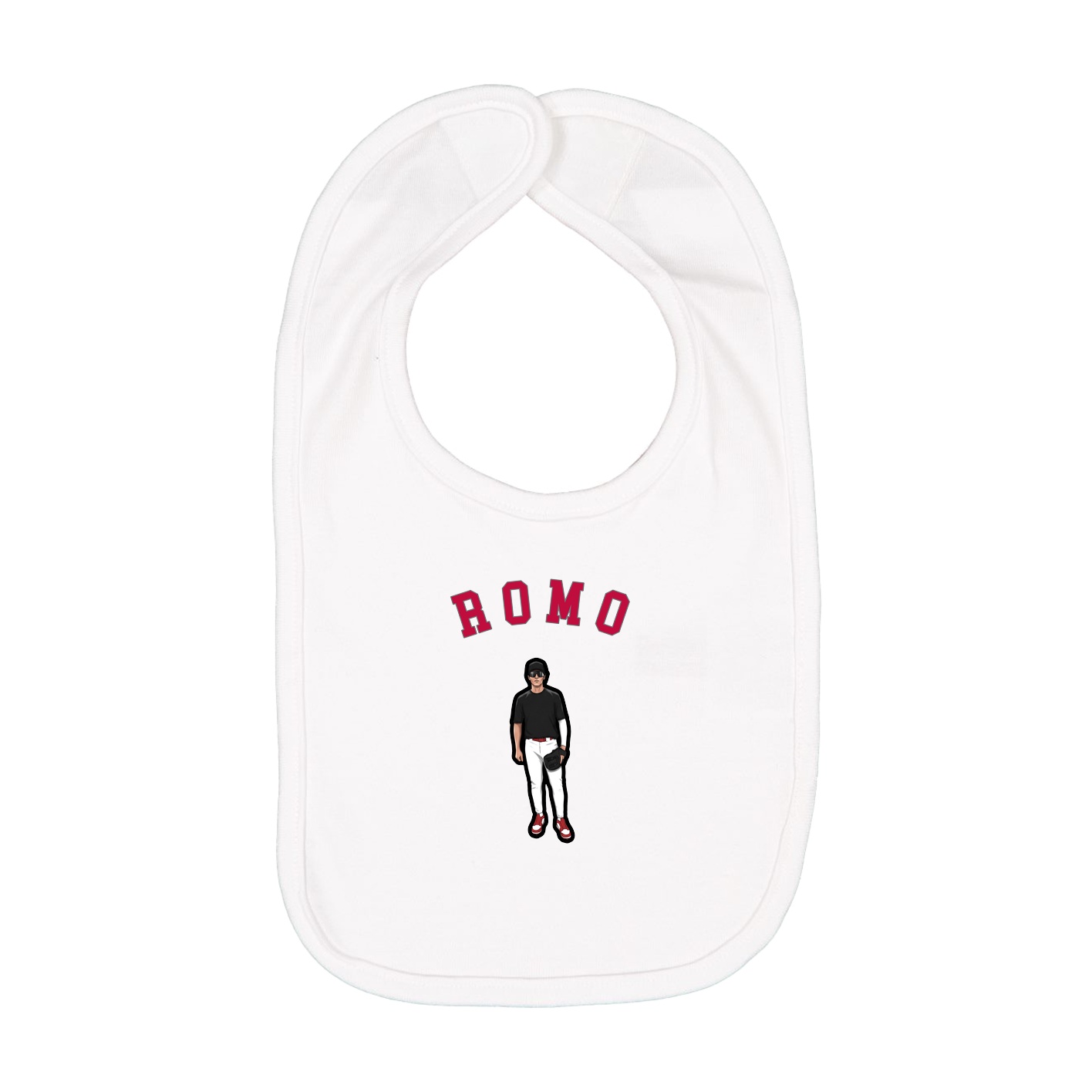 Infant Bib — Shirsey Arch in White