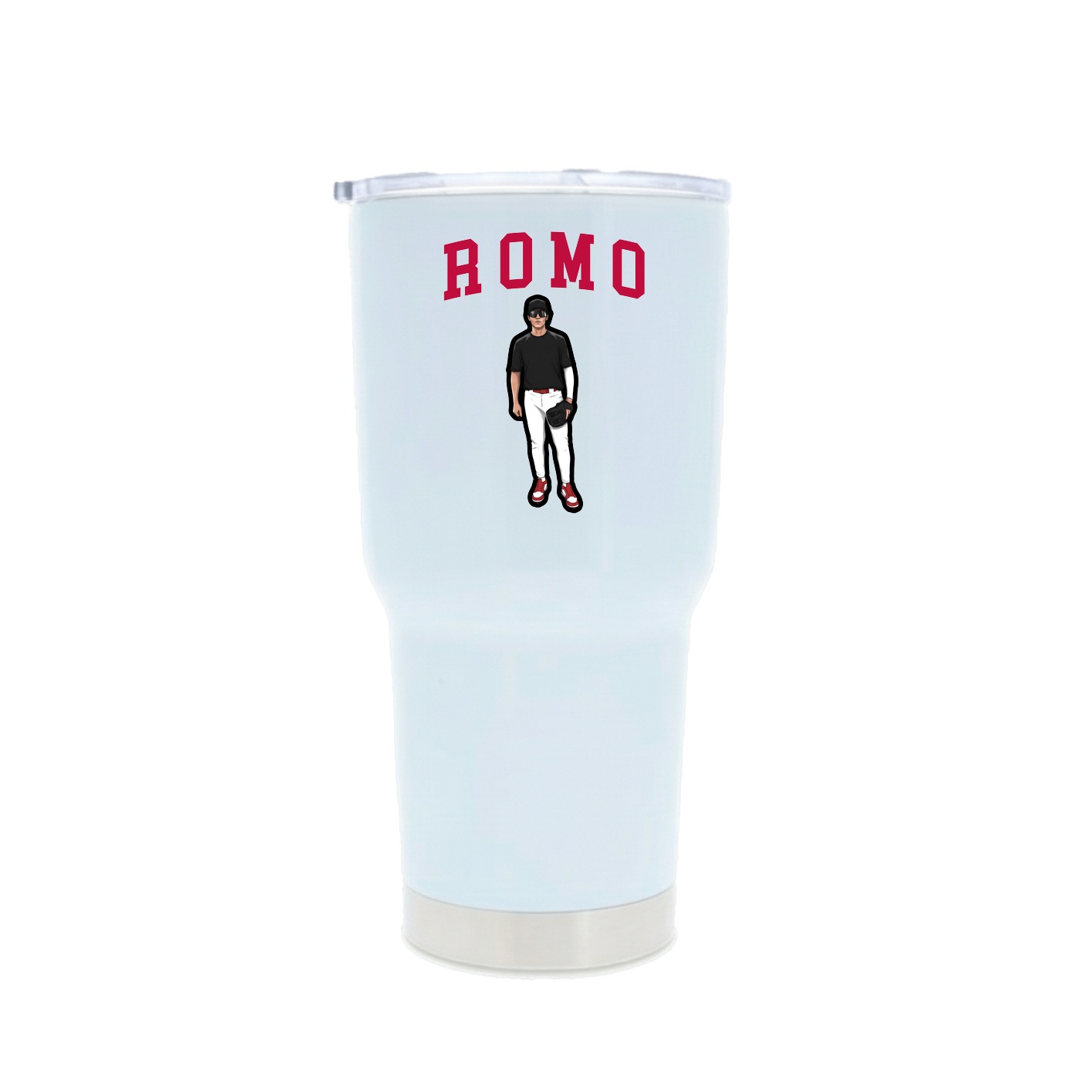 30oz Stainless Steel Tumbler — Shirsey in White
