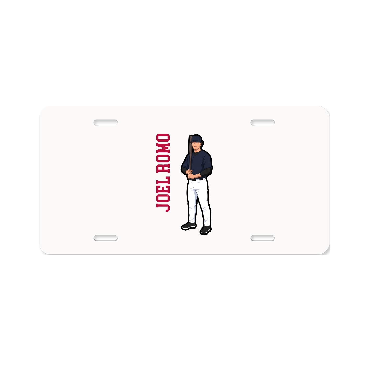 License Plate — Name Vertical in Classic