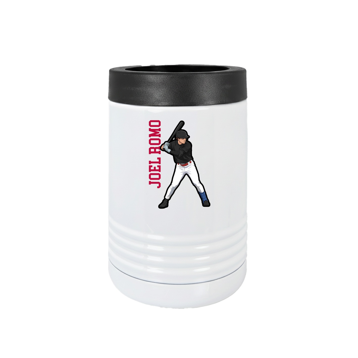 Beverage Holder — Name Vertical in White