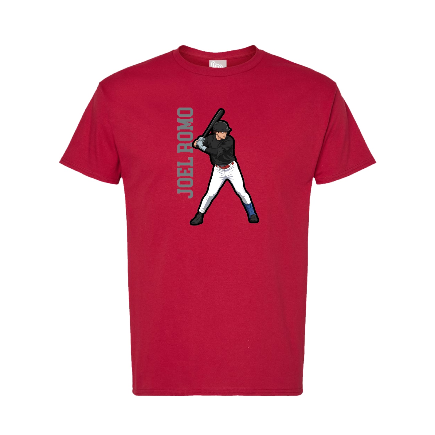 Tee — Name Vertical in Crimson