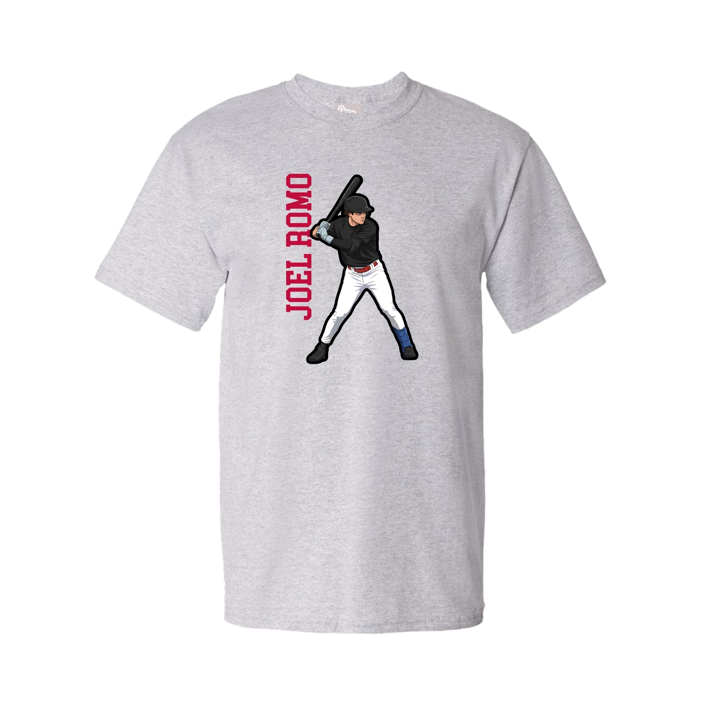 Youth Tee — Name Vertical in Grey
