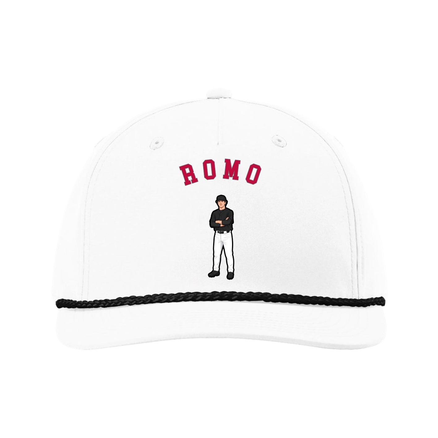 Five-Panel Classic Rope Cap — Shirsey Arch in White