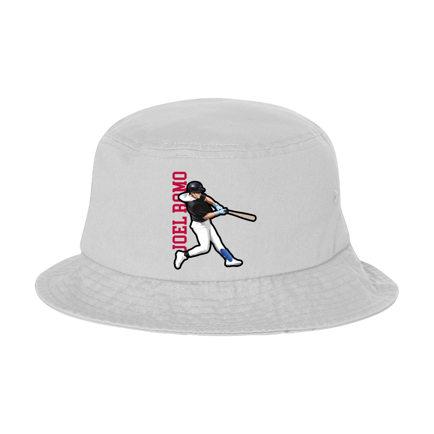 Bucket Cap — Name Vertical in White