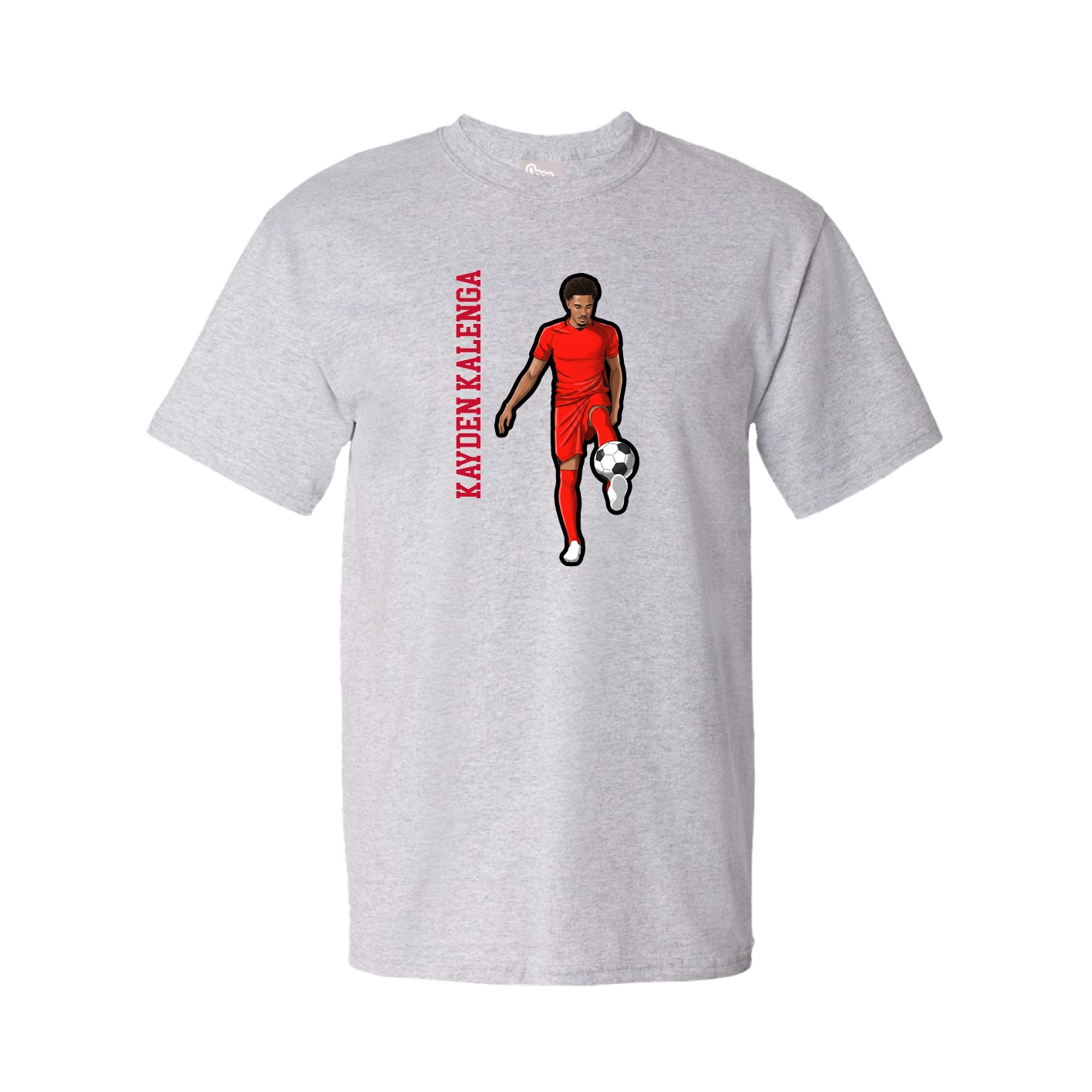 Tee — Name Vertical in Grey