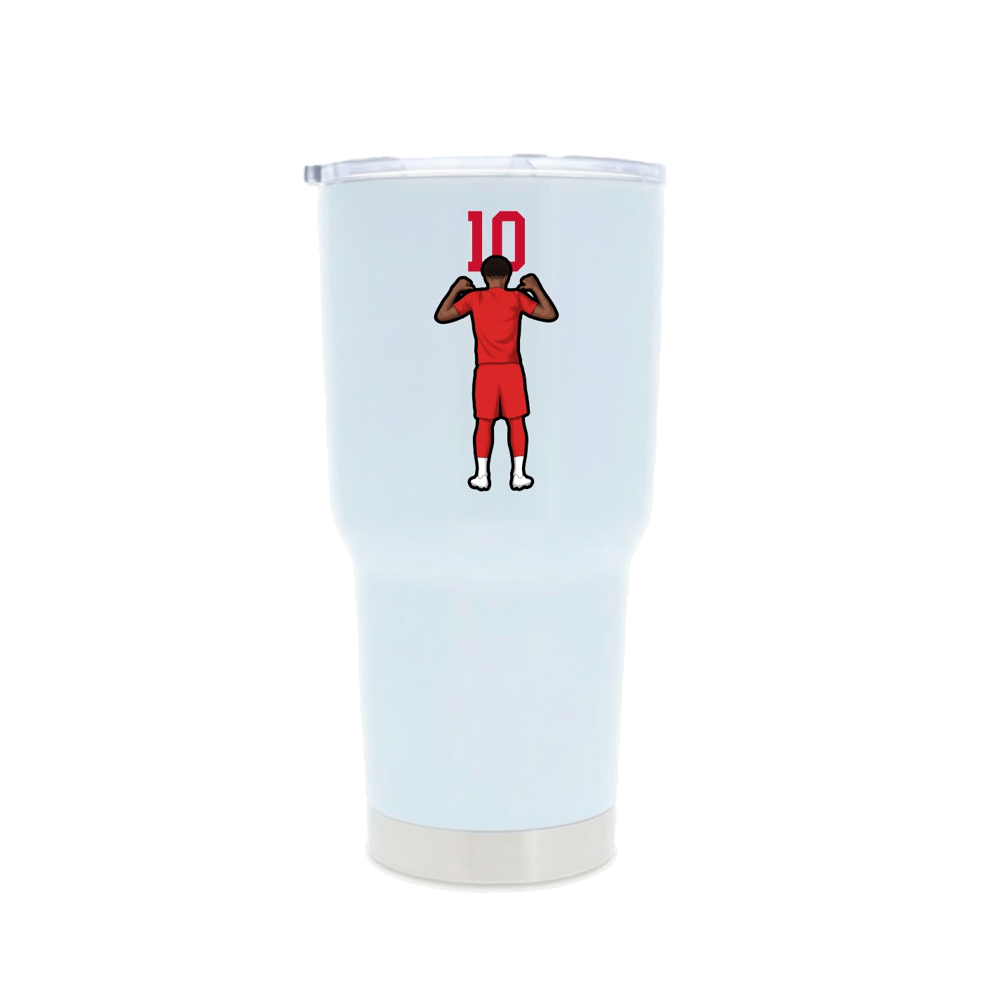 30oz Stainless Steel Tumbler — Number Top in White