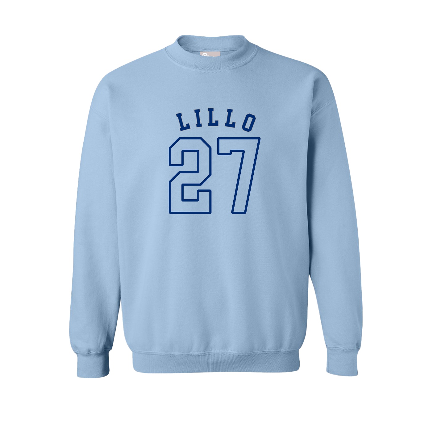 Fleece Crew — Shirsey Arch in Light Blue