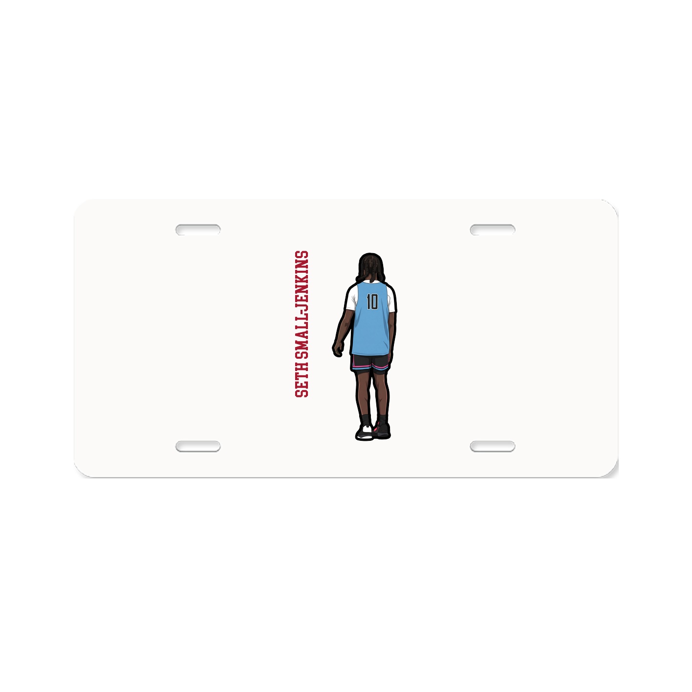 License Plate — Name Vertical in Classic