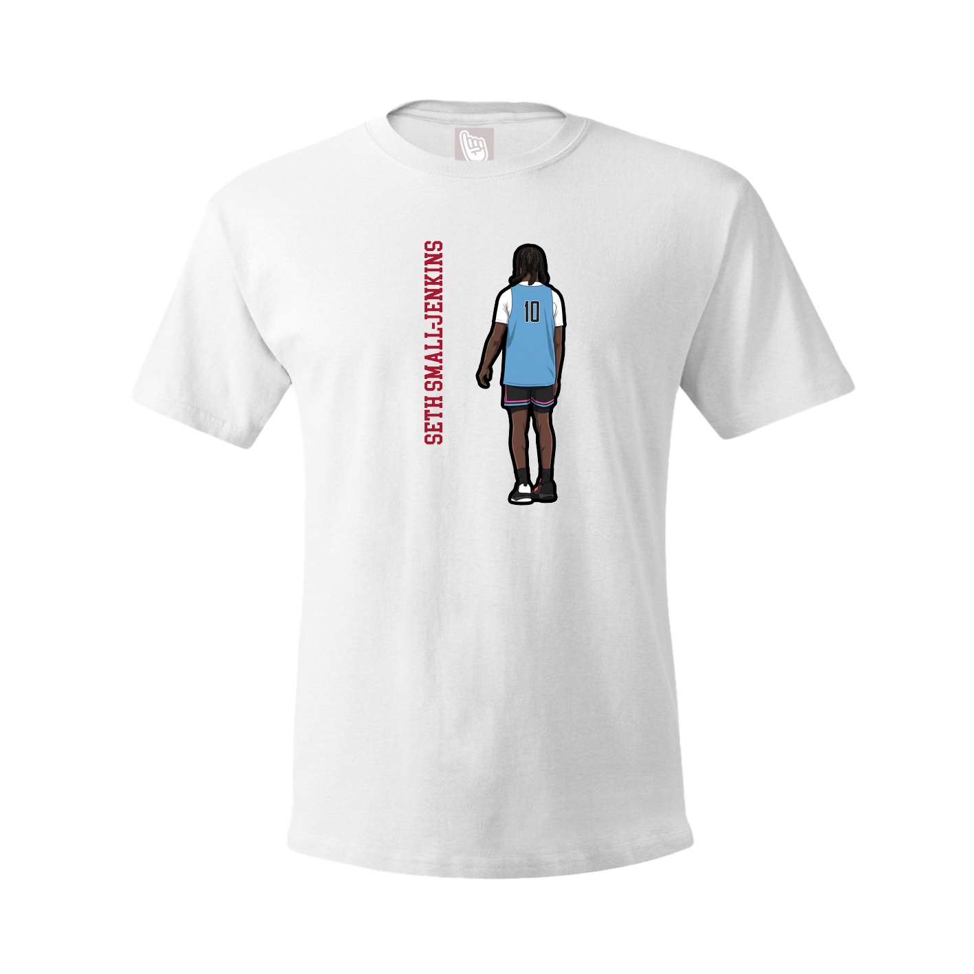 Tee — Name Vertical in White