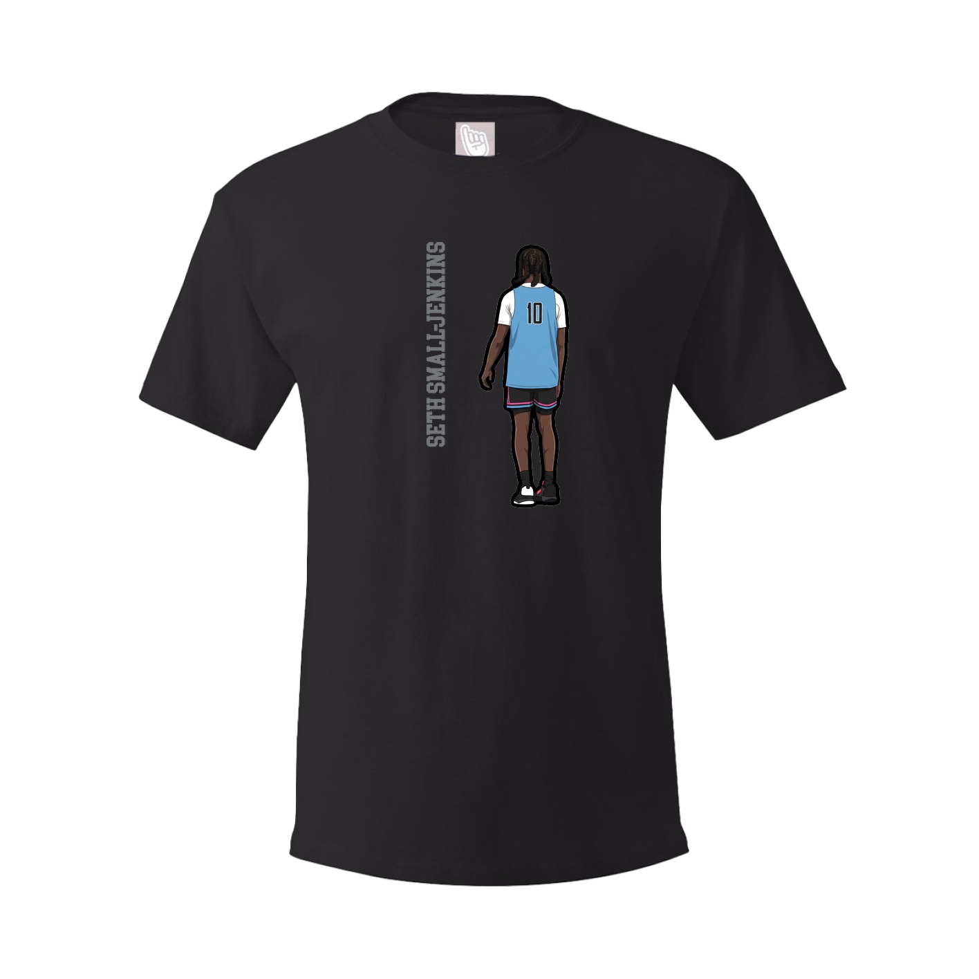 Youth Tee — Name Vertical in Black