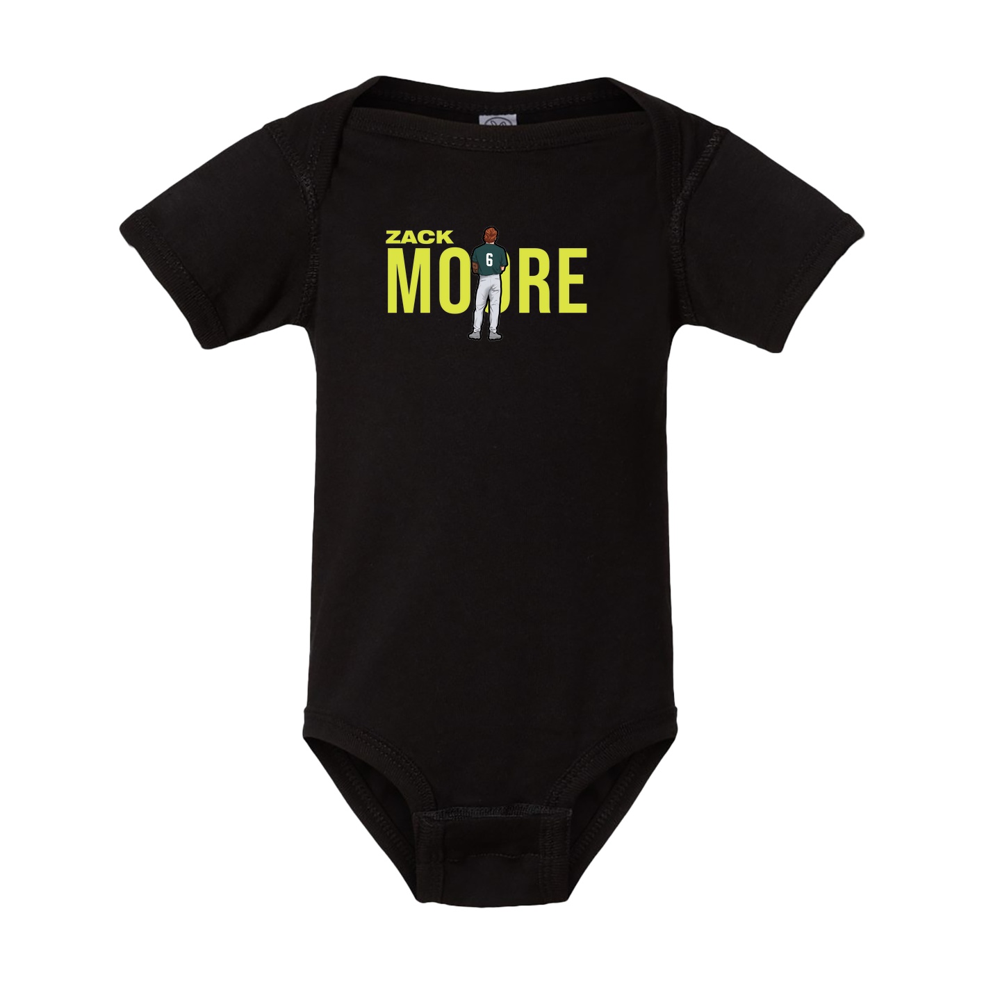 Baby Onesie — Player Name in Black