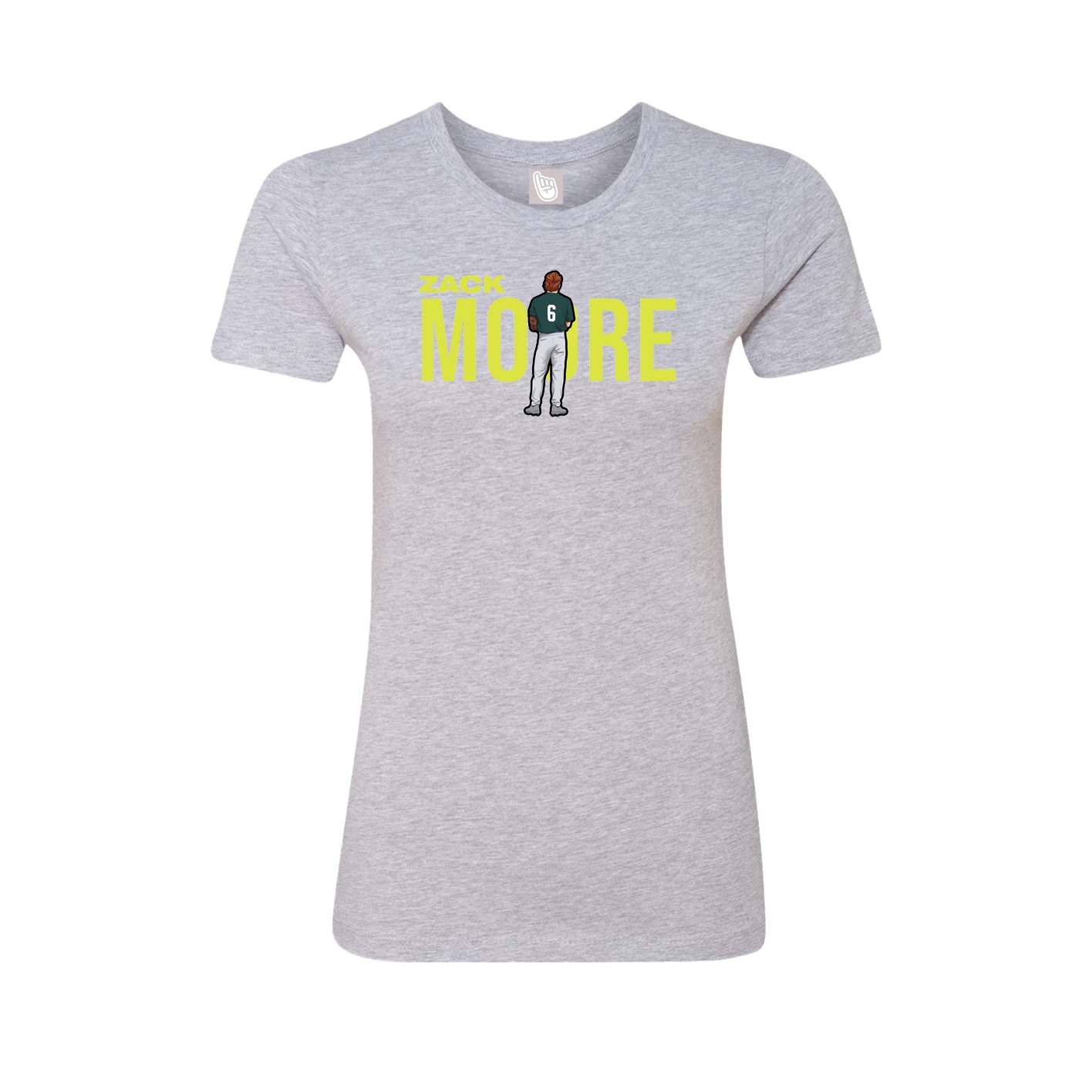 Womens Tee — Player Name in Grey