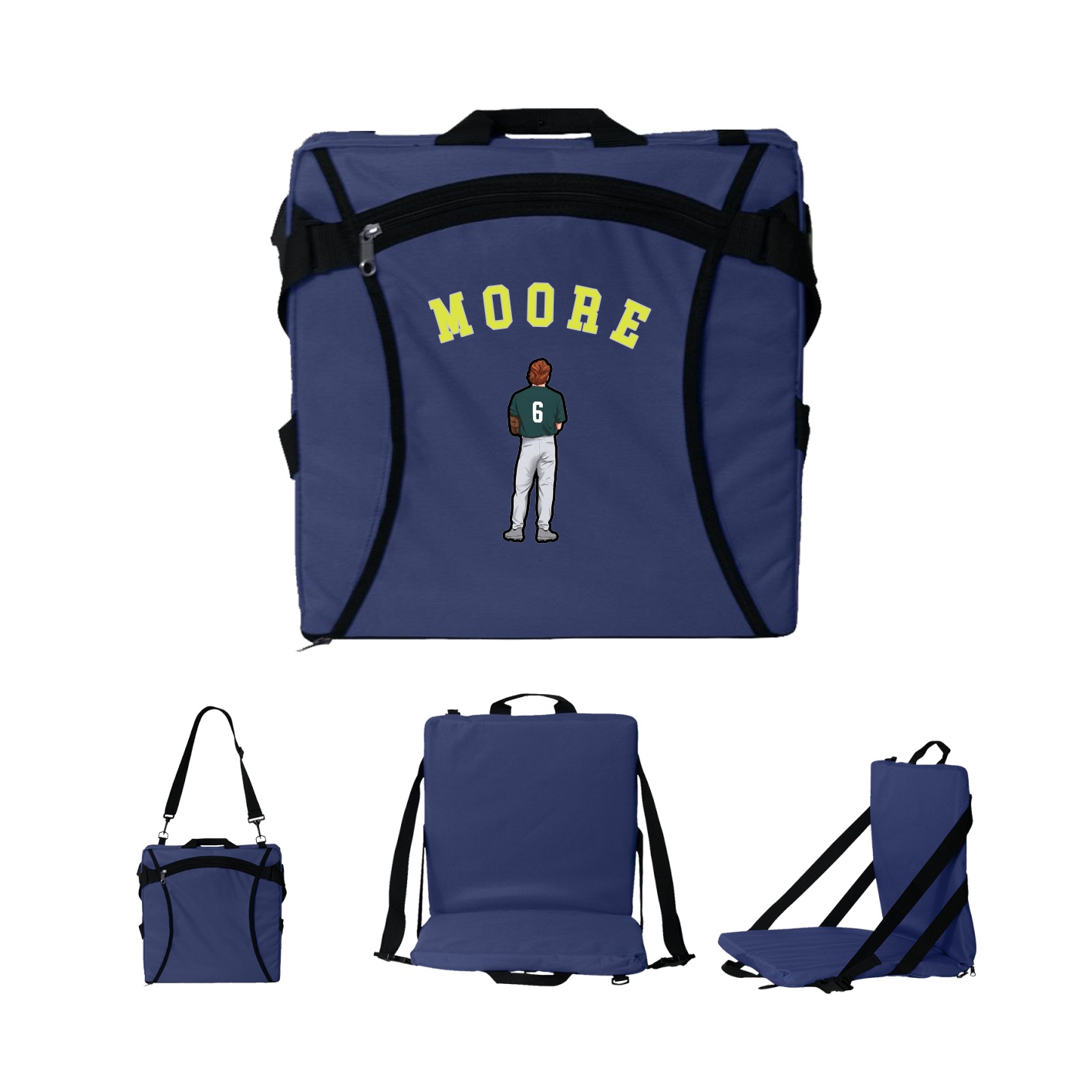 Folding Stadium Seat — Shirsey Arch in Navy