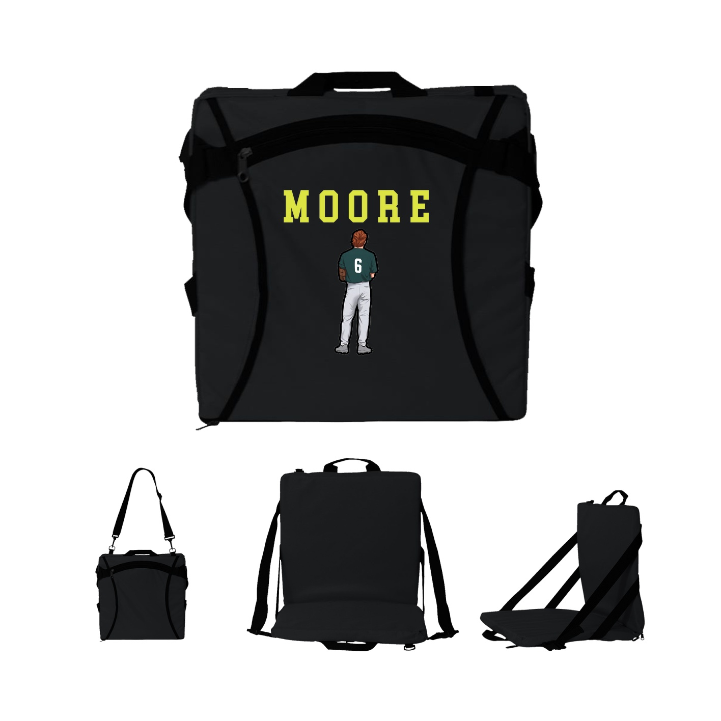Folding Stadium Seat — Shirsey in Black