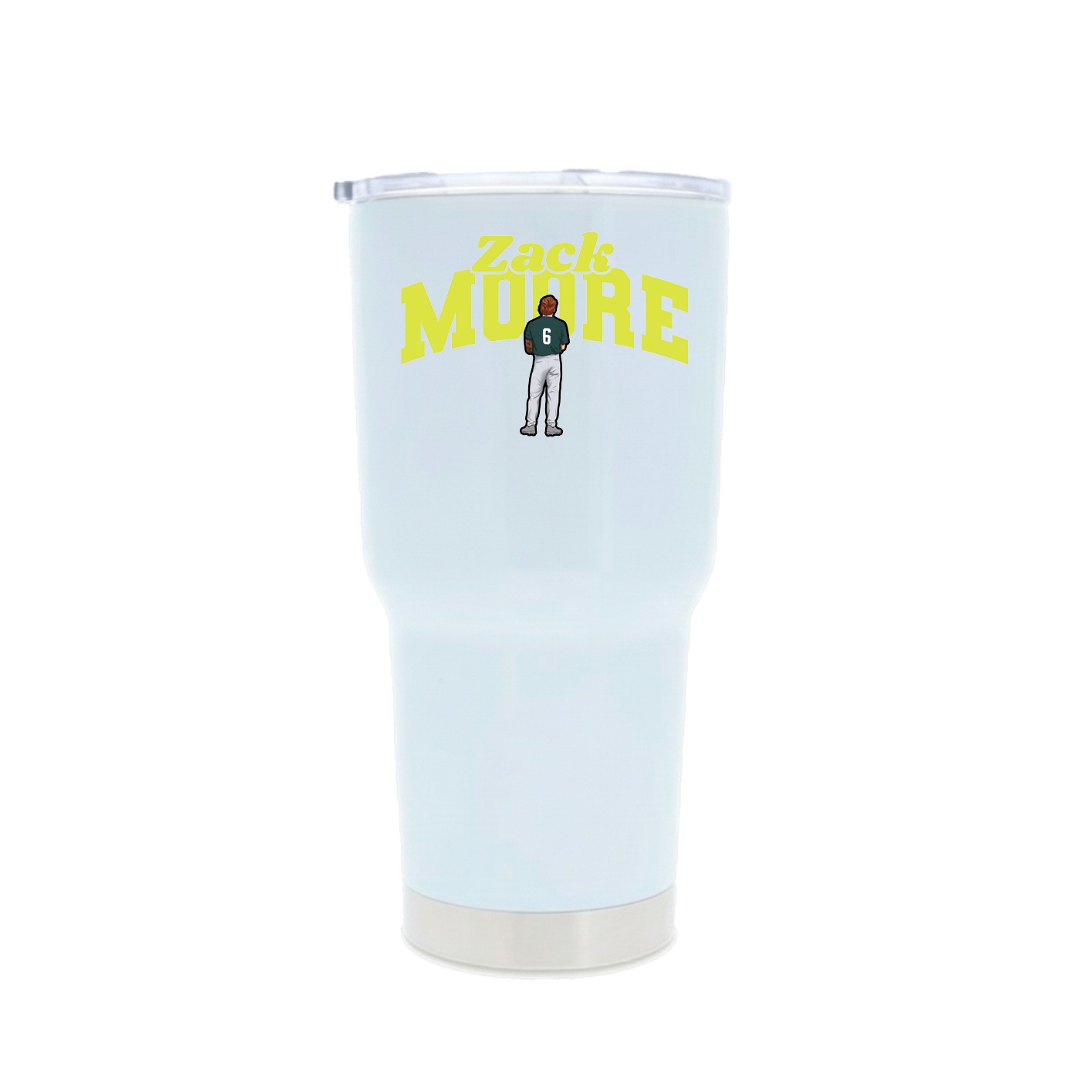 30oz Stainless Steel Tumbler — Signature Arch in White