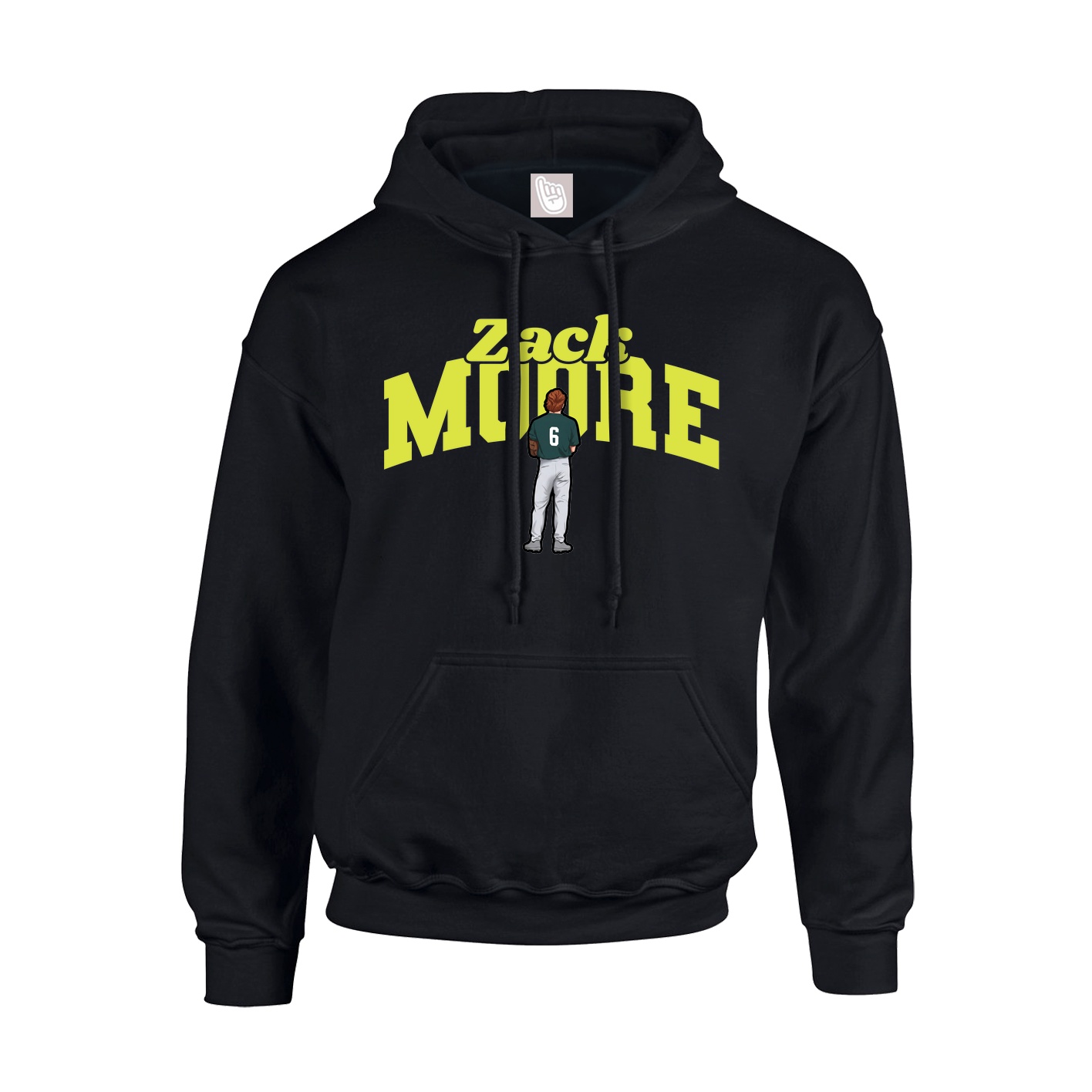 Youth Hoodie — Signature Arch in Black